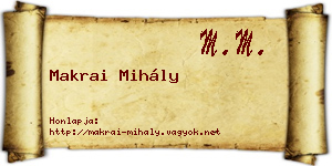 Makrai Mihály névjegykártya