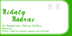mihaly makrai business card